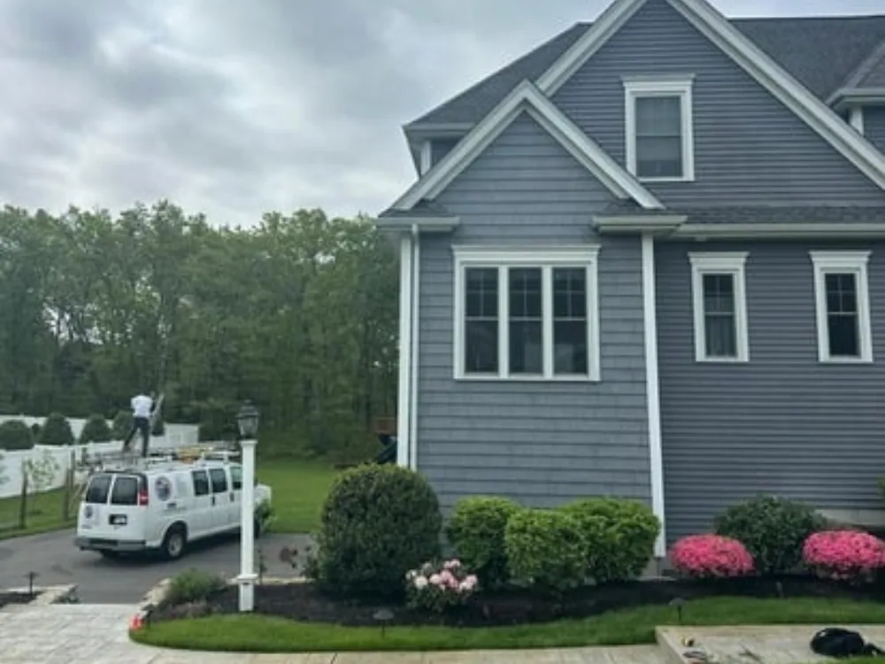 Completed exterior painting project with a refreshed look and durable finish.