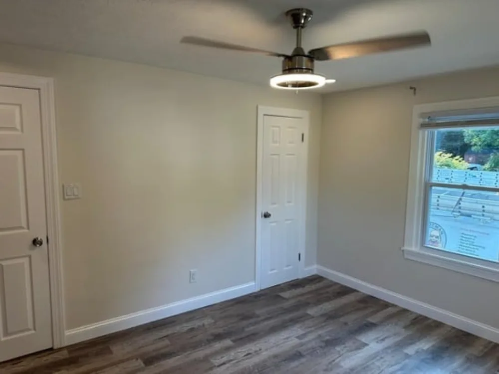 Bedroom painting project in Auburn MA, highlighting modern finishes and clean walls.